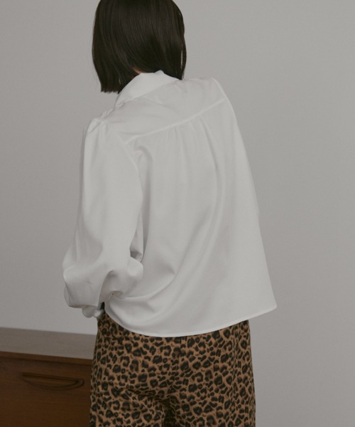 MERLOT（メルロー）の「ビッグリボンボウタイブラウス（シャツ/ブラウス・レディース・ホワイト/ブラック/チェック・FREE）」の15枚目の写真