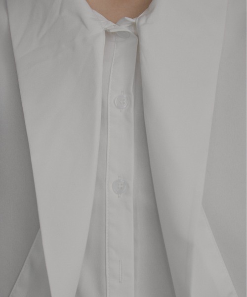 MERLOT（メルロー）の「ビッグリボンボウタイブラウス（シャツ/ブラウス・レディース・ホワイト/ブラック/チェック・FREE）」の6枚目の写真