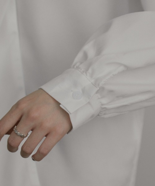 MERLOT（メルロー）の「ビッグリボンボウタイブラウス（シャツ/ブラウス・レディース・ホワイト/ブラック/チェック・FREE）」の11枚目の写真