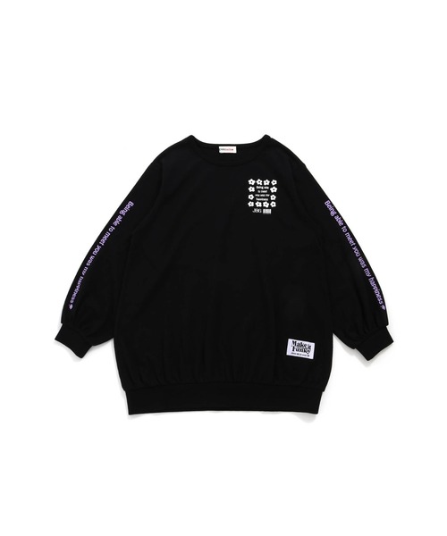 JENNI belle(ジェニィベル)の「【WEB限定】袖ロゴロング丈ロンT(Tシャツ/カットソー・キッズ・ブラック/オフホワイト/ミント・130cm/140cm/150cm/160cm)」の8枚目の写真