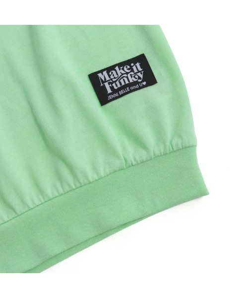 JENNI belle(ジェニィベル)の「【WEB限定】袖ロゴロング丈ロンT(Tシャツ/カットソー・キッズ・ブラック/オフホワイト/ミント・130cm/140cm/150cm/160cm)」の9枚目の写真