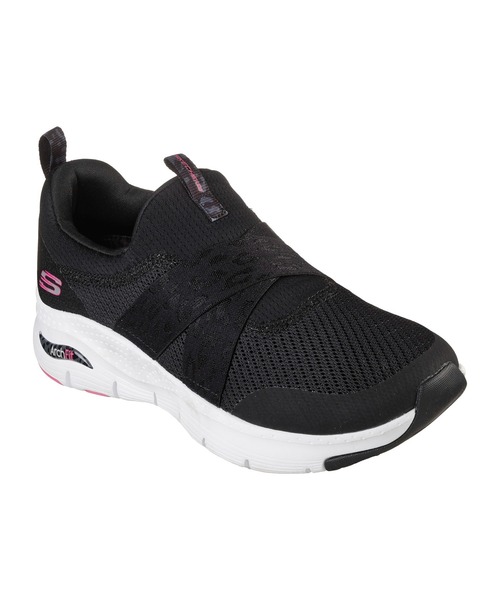 SKECHERS(スケッチャーズ)の「SKECHERS ARCH FIT-MODERN RHYTHM / スケッチャーズ アーチ フィット-モダン リズム(スリッポン・レディース・ローズ/アイボリー/ネイビー×ホワイト/ブラック×ホワイト・22.5cm/23cm/25cm/23.5cm/24.5cm/24cm)」の2枚目の写真