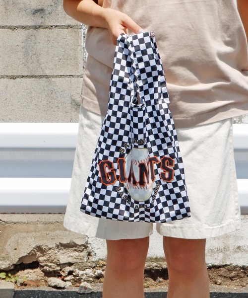 INFIELDER DESIGN（インフィールダーデザイン）の「INFIELDER DESIGN/インフィルダーデザイン MLB ECO BAG エコバック ミニバッグ（トートバッグ・メンズ・ネイビー/ブルー/オレンジ・ONE SIZE）」の15枚目の写真