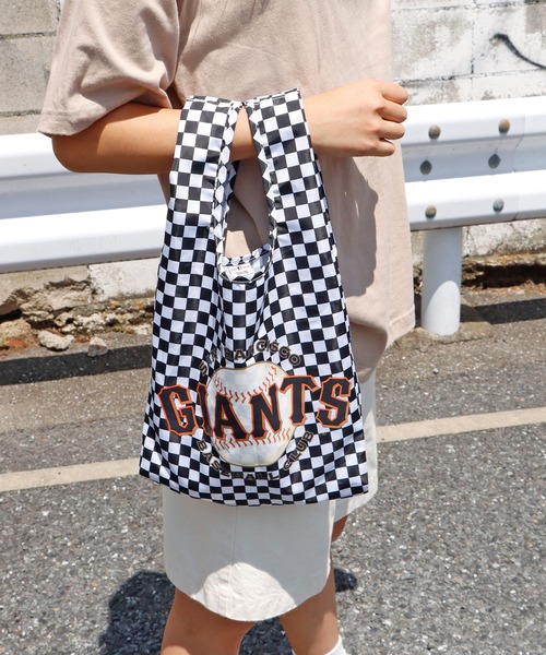 INFIELDER DESIGN（インフィールダーデザイン）の「INFIELDER DESIGN/インフィルダーデザイン MLB ECO BAG エコバック ミニバッグ（トートバッグ・メンズ・ネイビー/ブルー/オレンジ・ONE SIZE）」の10枚目の写真