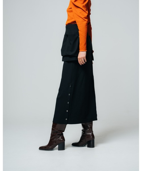 led.tokyo(レッドトウキョウ)の「【led.tokyo】ポケットベルト付きロングスカート(スカート・レディース・ブラック/ベージュ・SMALL/MEDIUM)」の11枚目の写真