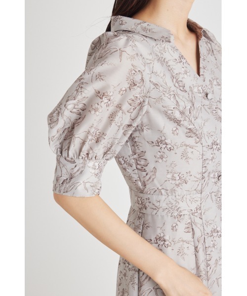 rienda(リエンダ)の「ビンテージフラワーシャツワンピース(シャツワンピース・レディース・ブラック/ベージュ/グリーン・SMALL/MEDIUM)」の13枚目の写真