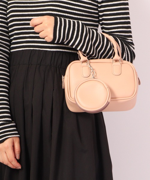 FUNALIVE（ファンアライブ）の「eleve select SEOUL FASHION 2WAYショルダー ポーチ付き（ショルダーバッグ・レディース・ブラック/ホワイト/ピンク/グレー/ベージュ・FREE）」の5枚目の写真