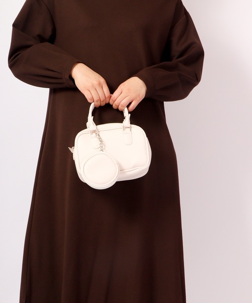 FUNALIVE（ファンアライブ）の「eleve select SEOUL FASHION 2WAYショルダー ポーチ付き（ショルダーバッグ・レディース・ブラック/ホワイト/ピンク/グレー/ベージュ・FREE）」の6枚目の写真