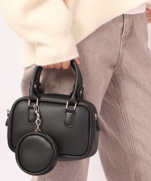 FUNALIVE（ファンアライブ）の「eleve select SEOUL FASHION 2WAYショルダー ポーチ付き（ショルダーバッグ・レディース・ブラック/ホワイト/ピンク/グレー/ベージュ・FREE）」の10枚目の写真