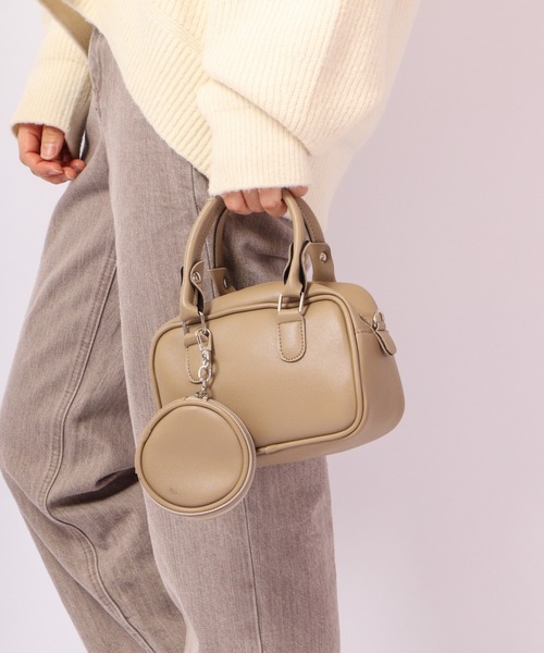 FUNALIVE（ファンアライブ）の「eleve select SEOUL FASHION 2WAYショルダー ポーチ付き（ショルダーバッグ・レディース・ブラック/ホワイト/ピンク/グレー/ベージュ・FREE）」の17枚目の写真