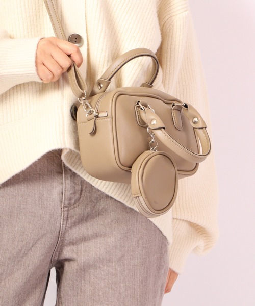 FUNALIVE（ファンアライブ）の「eleve select SEOUL FASHION 2WAYショルダー ポーチ付き（ショルダーバッグ・レディース・ブラック/ホワイト/ピンク/グレー/ベージュ・FREE）」の21枚目の写真