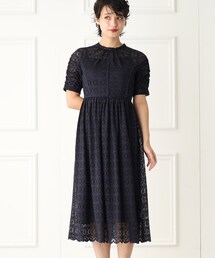 index | ギャザーフレアレースワンピース【WEB限定サイズ】(ワンピース)