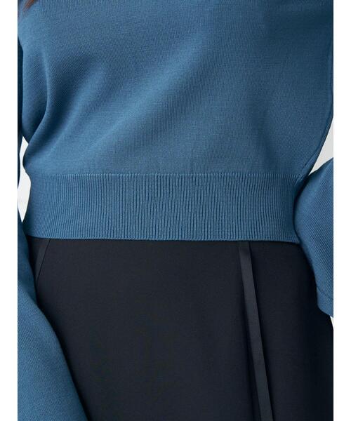 earth music&ecology（アースミュージックアンドエコロジー）の「2wayショルダースリットニットプルオーバー（ニット/セーター・レディース・ブラック/ブルーグリーン/オフホワイト・FREE）」の10枚目の写真