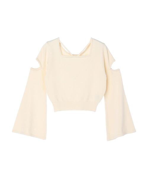 earth music&ecology（アースミュージックアンドエコロジー）の「2wayショルダースリットニットプルオーバー（ニット/セーター・レディース・ブラック/ブルーグリーン/オフホワイト・FREE）」の22枚目の写真