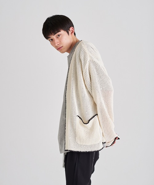 DISCOVERED ディスカバード /シェルステッチメッシュニットカーディガン DISCOVERED（ディスカバード）の「DISCOVERED ディスカバード