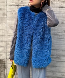 mi via loca | ノーカラーファーベスト(ベスト)