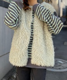 mi via loca | ノーカラーファーベスト(ベスト)