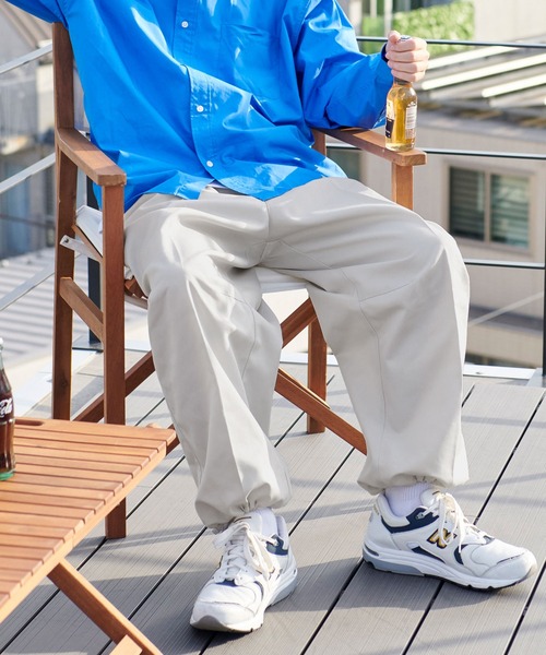 BARK MANHATTAN(バークマンハッタン)の「ワイドストレート2タックスノーチノパンツ(チノパンツ・メンズ・ネイビー/ベージュ/オリーブ/アイボリー/ブラック・M/L)」の12枚目の写真