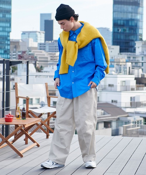 BARK MANHATTAN(バークマンハッタン)の「ワイドストレート2タックスノーチノパンツ(チノパンツ・メンズ・ネイビー/ベージュ/オリーブ/アイボリー/ブラック・M/L)」の14枚目の写真