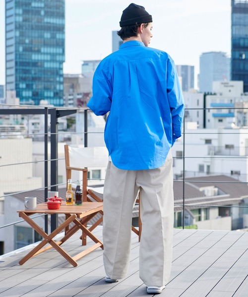 BARK MANHATTAN(バークマンハッタン)の「ワイドストレート2タックスノーチノパンツ(チノパンツ・メンズ・ネイビー/ベージュ/オリーブ/アイボリー/ブラック・M/L)」の15枚目の写真