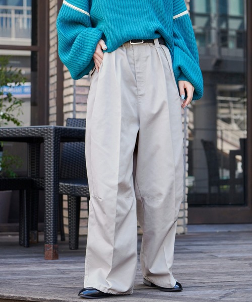 BARK MANHATTAN(バークマンハッタン)の「ワイドストレート2タックスノーチノパンツ(チノパンツ・メンズ・ネイビー/ベージュ/オリーブ/アイボリー/ブラック・M/L)」の17枚目の写真