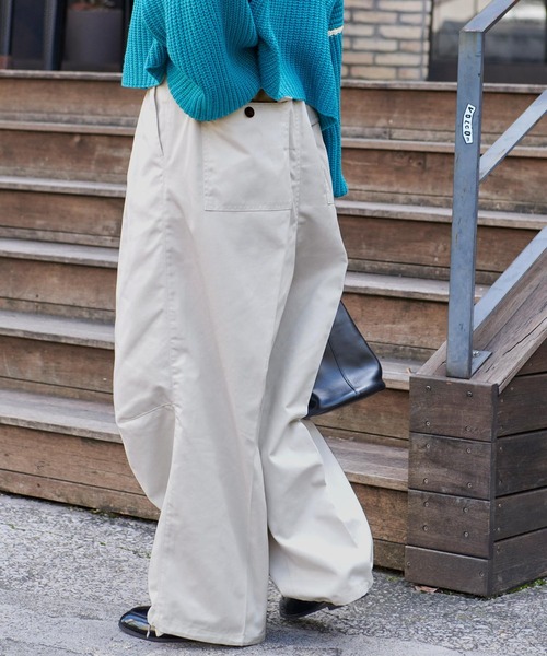 BARK MANHATTAN(バークマンハッタン)の「ワイドストレート2タックスノーチノパンツ(チノパンツ・メンズ・ネイビー/ベージュ/オリーブ/アイボリー/ブラック・M/L)」の19枚目の写真