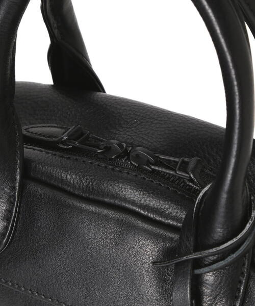 AVIREX（アヴィレックス）の「VARSITY LEATHER MINI-BOSTON BAG/ バーシティーレザー ミニボストンバッグ / AVIREX /アヴィレックス（トートバッグ・レディース・ブラック/ブラック系その他/ダークグリーン系・F）」の10枚目の写真