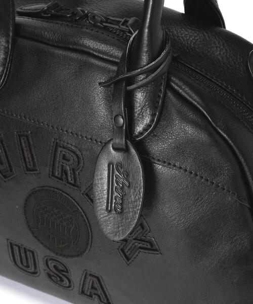 AVIREX（アヴィレックス）の「VARSITY LEATHER MINI-BOSTON BAG/ バーシティーレザー ミニボストンバッグ / AVIREX /アヴィレックス（トートバッグ・レディース・ブラック/ブラック系その他/ダークグリーン系・F）」の11枚目の写真