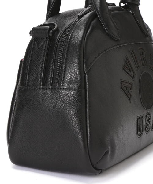 AVIREX（アヴィレックス）の「VARSITY LEATHER MINI-BOSTON BAG/ バーシティーレザー ミニボストンバッグ / AVIREX /アヴィレックス（トートバッグ・レディース・ブラック/ブラック系その他/ダークグリーン系・F）」の13枚目の写真