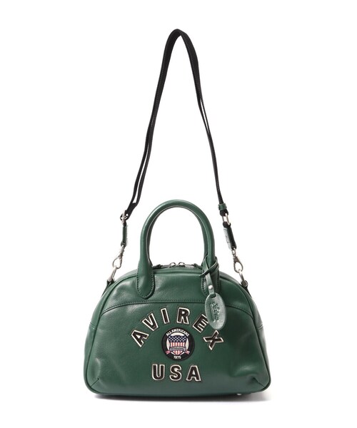 AVIREX（アヴィレックス）の「VARSITY LEATHER MINI-BOSTON BAG/ バーシティーレザー ミニボストンバッグ / AVIREX /アヴィレックス（トートバッグ・レディース・ブラック/ブラック系その他/ダークグリーン系・F）」の17枚目の写真