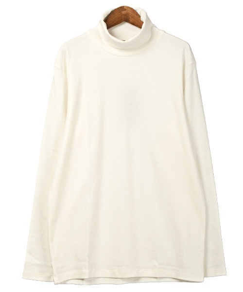 LUXSTYLE(ラグスタイル)の「無地タートルネックロンT(Tシャツ/カットソー・メンズ・ホワイト/杢グレー/ブラック・L/XL/M)」の11枚目の写真