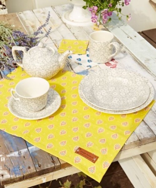 欧州航路(オウシュウコウロ)の「【欧州航路】ダジュールプレイスマット(ランチョンマット/テーブルウェア・レディース・ホワイト/イエロー/ネイビー・FREE)」の7枚目の写真