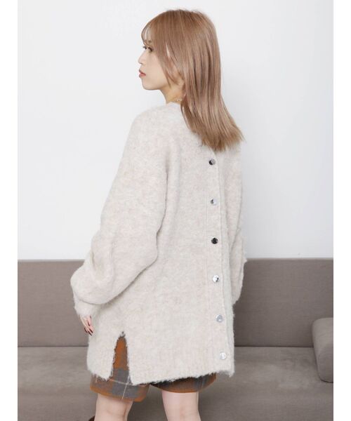 MURUA（ムルーア）の「【YUKKOコラボ】2WAYオーバーニットカーデ（カーディガン/ボレロ・レディース・グリーン/モカ/アイボリー・FREE）」の9枚目の写真