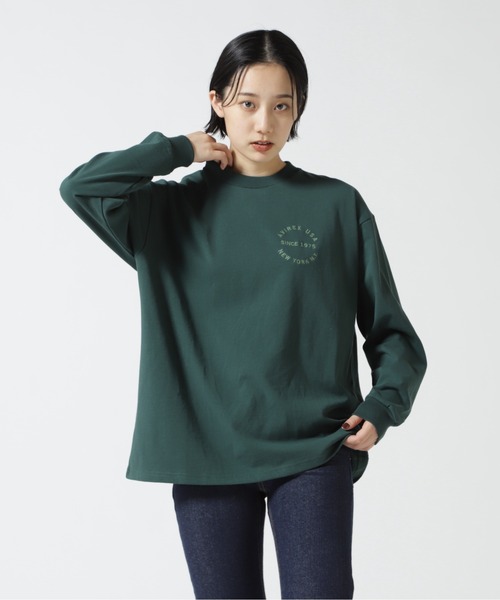 AVIREX（アヴィレックス）の「L/S VARSITY LOGO T-SHIRT/ バーシティロゴTシャツ（Tシャツ/カットソー・レディース・ホワイト系2/ダークグリーン系/ブラック・F）」の20枚目の写真