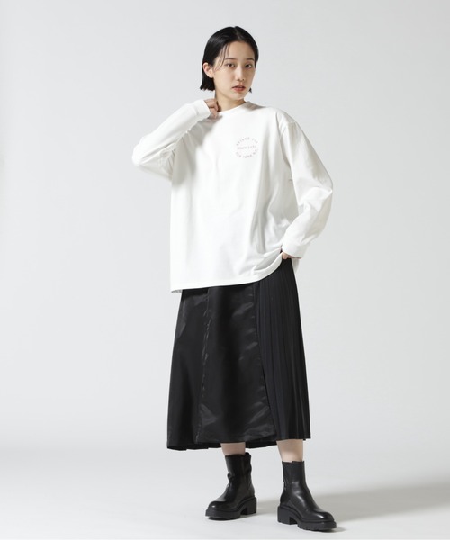 AVIREX（アヴィレックス）の「L/S VARSITY LOGO T-SHIRT/ バーシティロゴTシャツ（Tシャツ/カットソー・レディース・ホワイト系2/ダークグリーン系/ブラック・F）」の14枚目の写真