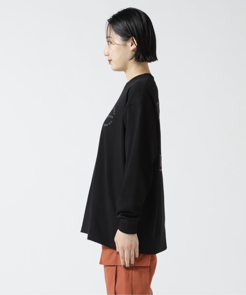 AVIREX（アヴィレックス）の「L/S VARSITY LOGO T-SHIRT/ バーシティロゴTシャツ（Tシャツ/カットソー・レディース・ホワイト系2/ダークグリーン系/ブラック・F）」の10枚目の写真