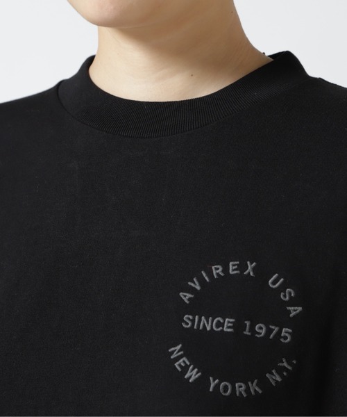 AVIREX（アヴィレックス）の「L/S VARSITY LOGO T-SHIRT/ バーシティロゴTシャツ（Tシャツ/カットソー・レディース・ホワイト系2/ダークグリーン系/ブラック・F）」の7枚目の写真