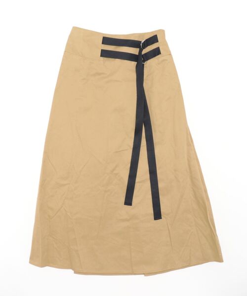 Q（キュー）の「ウエストマークフレアスカート（スカート・レディース・ベージュ/ネイビー・MEDIUM）」の5枚目の写真