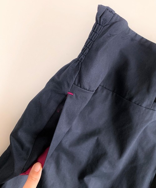 Q（キュー）の「ウエストマークフレアスカート（スカート・レディース・ベージュ/ネイビー・MEDIUM）」の9枚目の写真