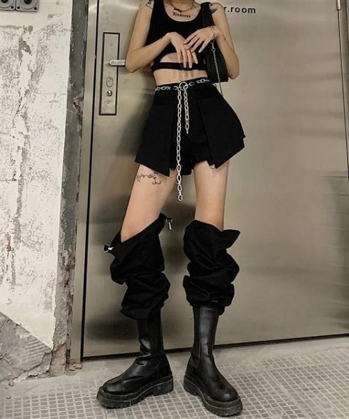 almo(アルモ)の「膝魅せ''2WAY''デニムパンツ(TS)(デニムパンツ・レディース・ブラック/ブルー・MEDIUM/LARGE/X-LARGE)」の3枚目の写真