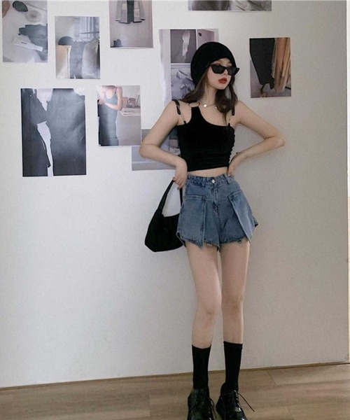 almo(アルモ)の「膝魅せ''2WAY''デニムパンツ(TS)(デニムパンツ・レディース・ブラック/ブルー・MEDIUM/LARGE/X-LARGE)」の16枚目の写真