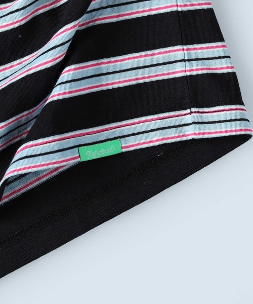 Refurbish（リファービッシュ）の「【Refurbish】マルチボーダーロンＴ（Tシャツ/カットソー・メンズ・ホワイト/ブラック/グリーン・S/M/L/XL）」の11枚目の写真