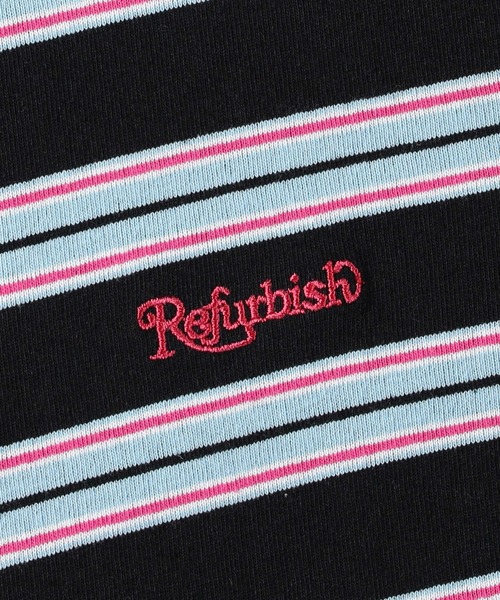 Refurbish（リファービッシュ）の「【Refurbish】マルチボーダーロンＴ（Tシャツ/カットソー・メンズ・ホワイト/ブラック/グリーン・S/M/L/XL）」の10枚目の写真