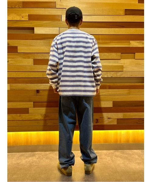 Refurbish（リファービッシュ）の「【Refurbish】マルチボーダーロンＴ（Tシャツ/カットソー・メンズ・ホワイト/ブラック/グリーン・S/M/L/XL）」の22枚目の写真