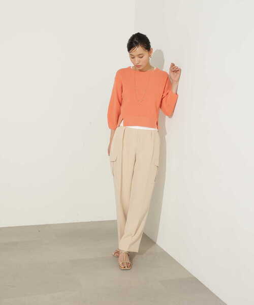 NATURAL BEAUTY BASIC(ナチュラルビューティーベーシック)の「【VERY掲載】ダブルクロスカーゴパンツ(カーゴパンツ・レディース・ベージュ/ライトグリーン/ピンク・SMALL/MEDIUM)」の12枚目の写真