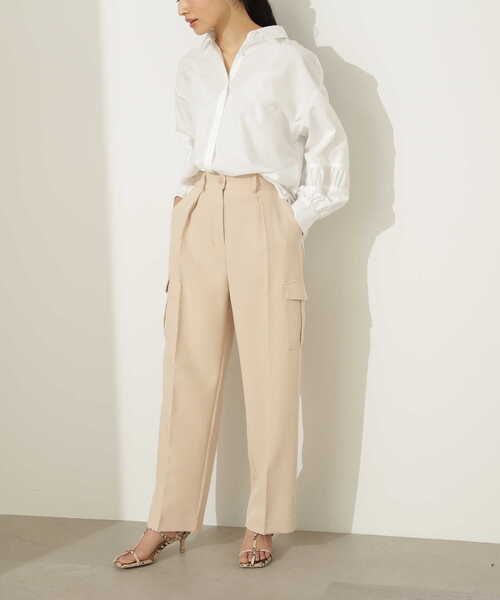 NATURAL BEAUTY BASIC(ナチュラルビューティーベーシック)の「【VERY掲載】ダブルクロスカーゴパンツ(カーゴパンツ・レディース・ベージュ/ライトグリーン/ピンク・SMALL/MEDIUM)」の4枚目の写真