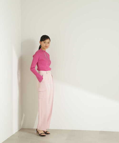 NATURAL BEAUTY BASIC(ナチュラルビューティーベーシック)の「【VERY掲載】ダブルクロスカーゴパンツ(カーゴパンツ・レディース・ベージュ/ライトグリーン/ピンク・SMALL/MEDIUM)」の7枚目の写真