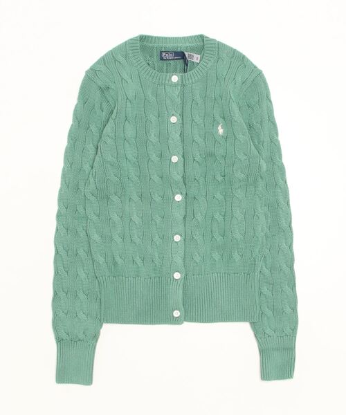 ラルフローレン ケーブル編み カーディガン ミントグリーン L 楽天市場