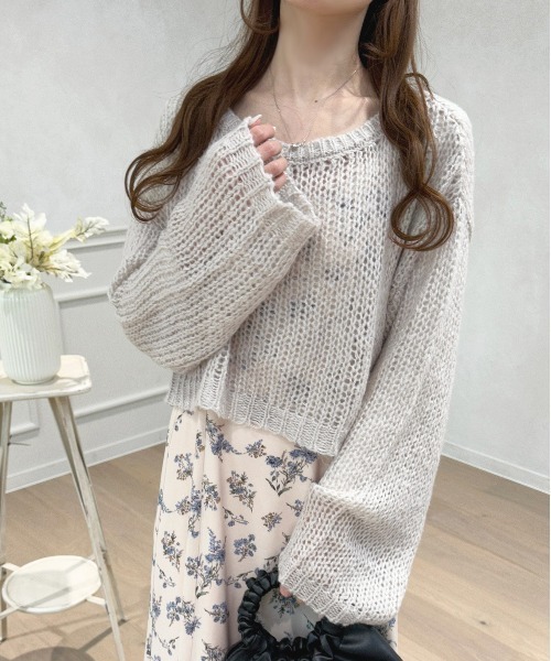 apres jour（アプレジュール）の「ラメシアーニット【ZOZOTOWN限定アイテム】（ニット/セーター・レディース・ライトブルー/オフホワイト/ピンク/ライトグレー・フリー/X-LARGE）」の18枚目の写真