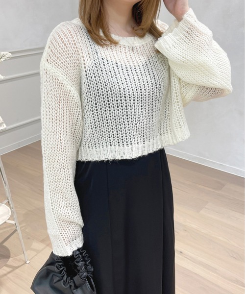 apres jour（アプレジュール）の「ラメシアーニット【ZOZOTOWN限定アイテム】（ニット/セーター・レディース・ライトブルー/オフホワイト/ピンク/ライトグレー・フリー/X-LARGE）」の14枚目の写真